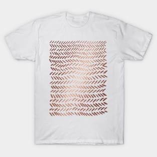 Metallic knitting pattern - copper T-Shirt